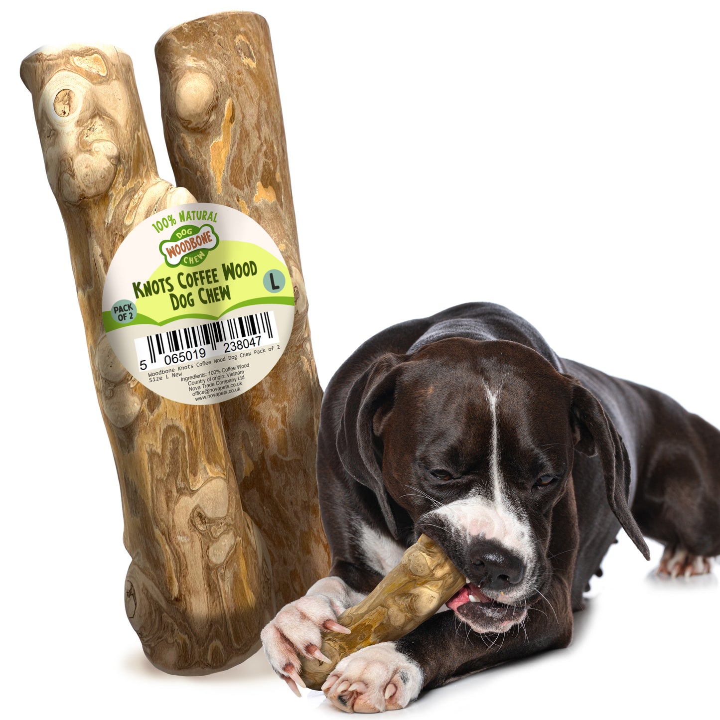 Knots Coffee Wood Dog Chew Toy