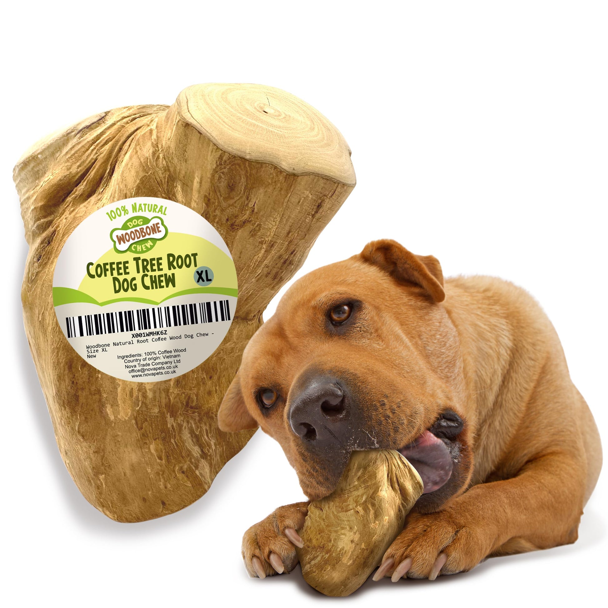 Woodbone coffee root dog chew for power chewers